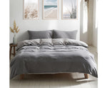 Comfortable Duvet Cover Quilt Set Single Flat Cover Pillow Case Grey Inspired