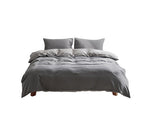 Comfortable Duvet Cover Quilt Set Single Flat Cover Pillow Case Grey Inspired