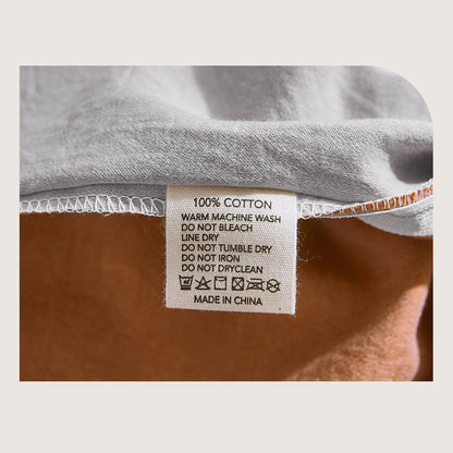 Quilt Cover Set Cotton Duvet Single Orange Brown