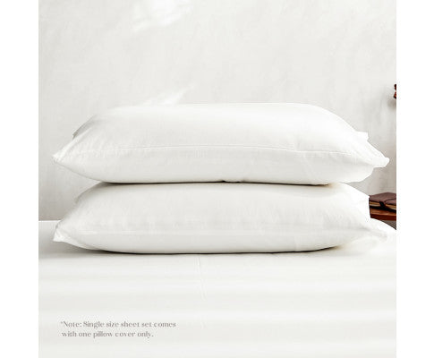 Lightweight Duvet Cover Quilt Set Flat Cover Pillow Case Essential White Single