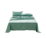 Bed Sheets Set King Cover Pillow Case Green