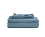 Bed Sheets Set Queen Flat Cover Pillow Case Blue Essential
