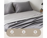 Attractive design Bed Sheets Set Queen Flat Cover Pillow Case Grey Inspired
