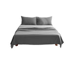 Attractive design Bed Sheets Set Queen Flat Cover Pillow Case Grey Inspired