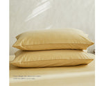 Lightweight Bed Sheets Set Queen Flat Cover Pillow Case Yellow Essential