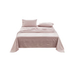 Lightweight Bed Sheets Set Single Flat Cover Pillow Case Purple Essential