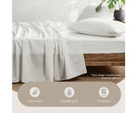 Hypoallergenic fabric Bed Sheets Set Single Flat Cover Pillow Case White Essential
