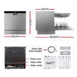 Benchtop Dishwasher 8 Place Setting Countertop Dishwasher Freestanding