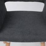 2x Dining Chairs Dark Grey