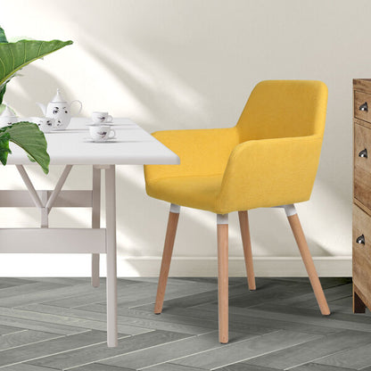 2x Dining Chairs Yellow
