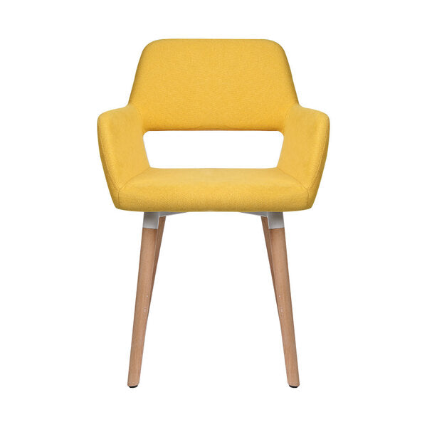 2x Dining Chairs Yellow
