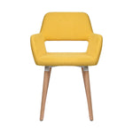 2x Dining Chairs Yellow