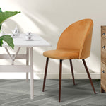 2x Dining Chairs Mustard