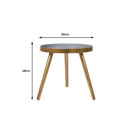 Modern Coffee Table Storage Bedside Table Plant Stand Wooden-Blue