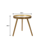 Modern Coffee Table Storage Bedside Table Plant Stand Wooden-Gold