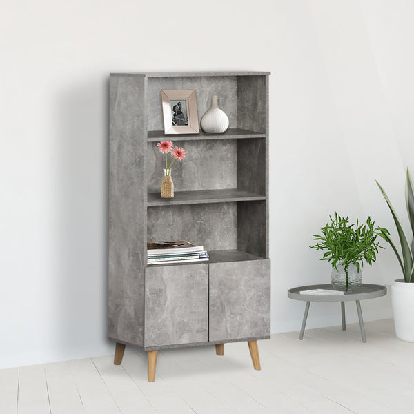  Bookshelf Storage Cabinet Industrial Bookcase Open Shelves