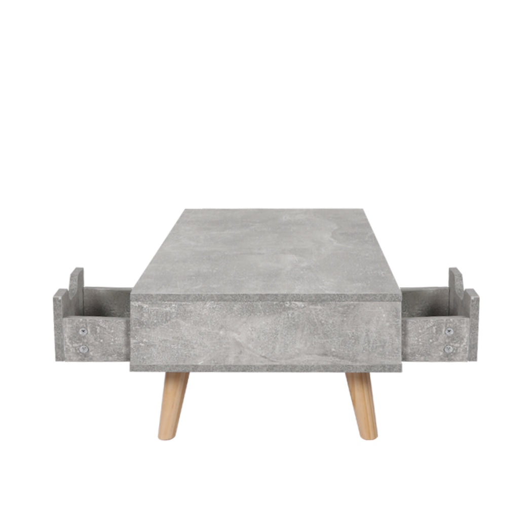 Coffee Table Simple Storage Wooden Cabinet Grey