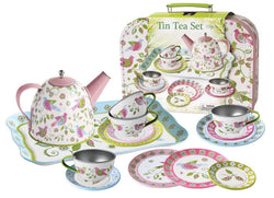 BIRD TIN TEA SET SUITCASE