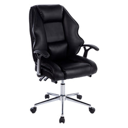 Leather High Back Modern Reclining Executive Office Chair Black