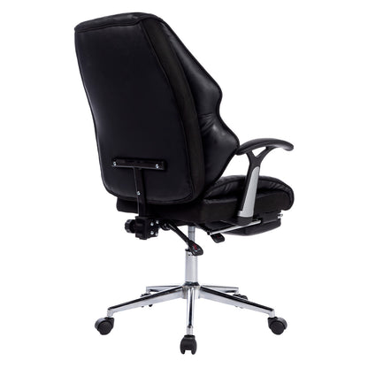 Leather High Back Modern Reclining Executive Office Chair Black