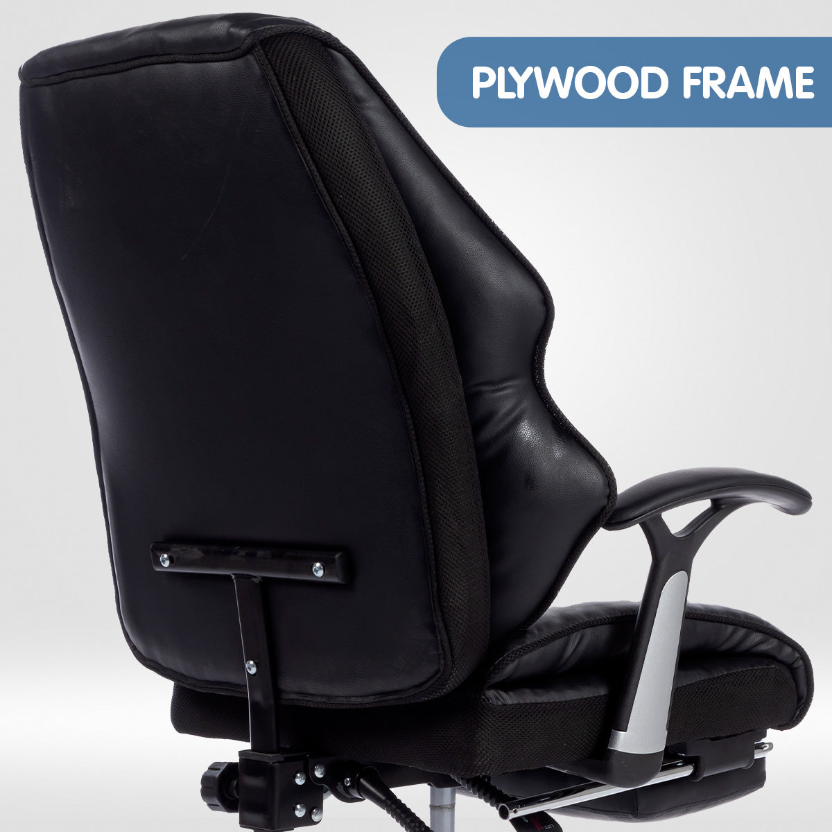Leather High Back Modern Reclining Executive Office Chair Black