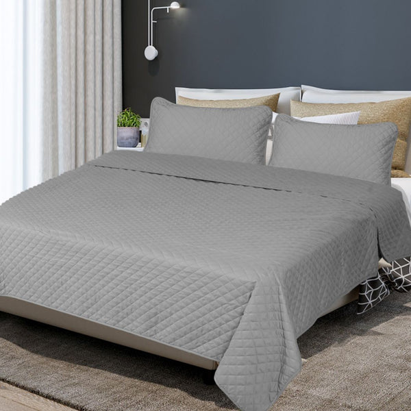  Bedspread Set Quilted Comforter with Soft Pillowcases