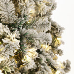Christmas Tree Snow Flocked Xmas Decorations Green w/ LED lights