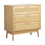 3 Chest of Drawers Tallboy Cabinet Clothes Storage Rattan Furniture
