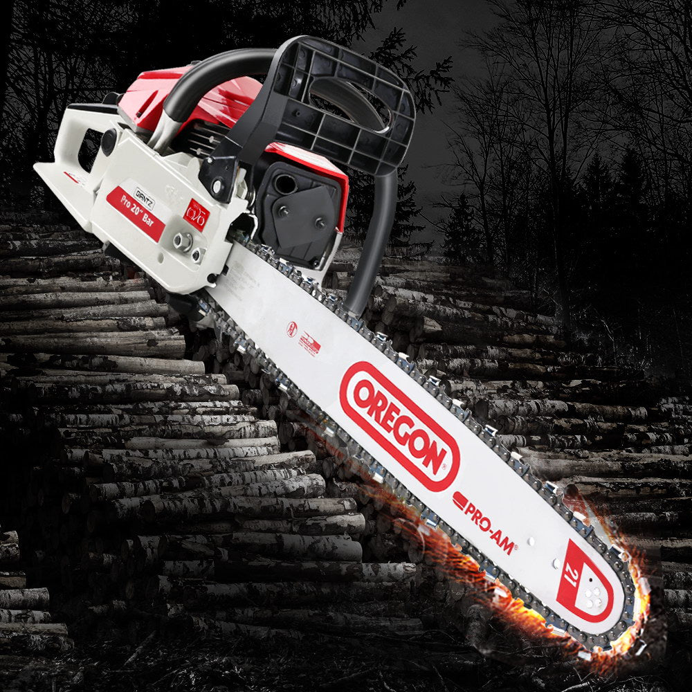 62cc Commercial Petrol Chainsaw 20 Oregon Bar E-Start Chains Saw Tree