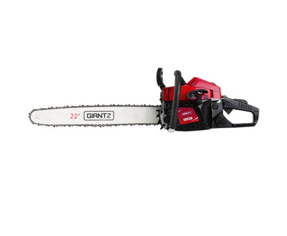 58cc Commercial Petrol Chainsaw 22 Bar E-Start Chains Saw Tree Pruning - Melbourne Home & Living