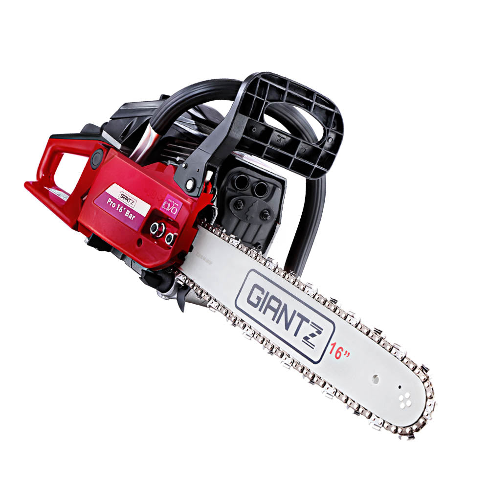 45CC Petrol Commercial Chainsaw Chain Saw Bar E-Start Black