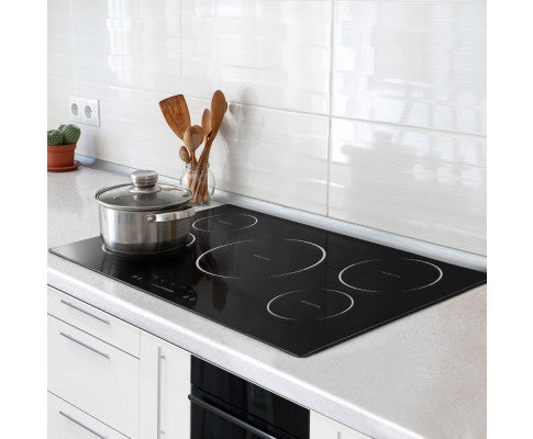 Electric Induction Cooktop 90cm Ceramic Glass 5 Zones Top Cooker