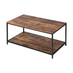 Coffee Table Side Table Storage Rack Shelf 2-Tier Industrial Furniture