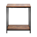 Side End Table Coffee Table Bedside Shelf 2-Tier Industrial Furniture