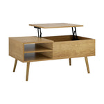 Coffee Table Lift Up Top Modern Tables Hidden Book Storage Shelf Wood
