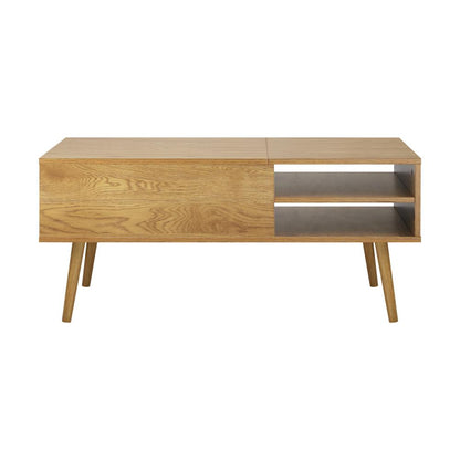 Coffee Table Lift Up Top Modern Tables Hidden Book Storage Shelf Wood