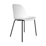 Dining Chairs Kitchen Chair Exclusive Lounge Room Metal Plastic Whitex2