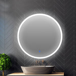 LED Wall Mirror Round Anti-fog Bathroom Mirrors Makeup Light Decor 60cm