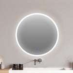 LED Wall Mirror Round Anti-fog Bathroom Mirrors Makeup Light Decor 90cm