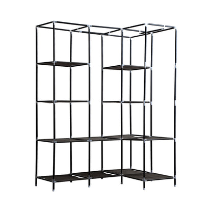 Portable Clothes Closet Wardrobe Black