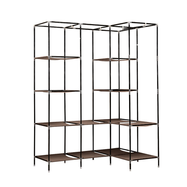 Portable Clothes Closet Wardrobe Coffee