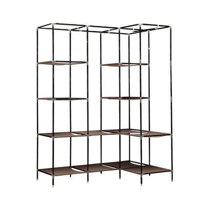 Portable Clothes Closet Wardrobe Coffee