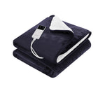 Electric Throw Rug Heated Blanket Charcoal/Green