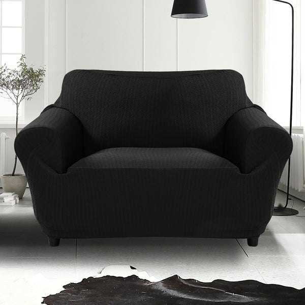 Sofa Cover 2-Seater Black