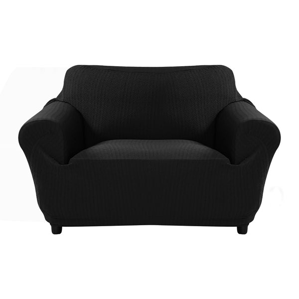  Sofa Cover 2-Seater Black