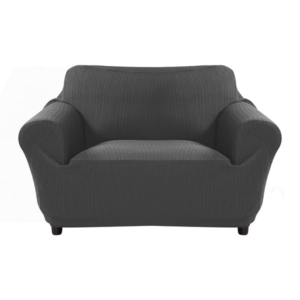  Sofa Cover 2-Seater Dark Grey