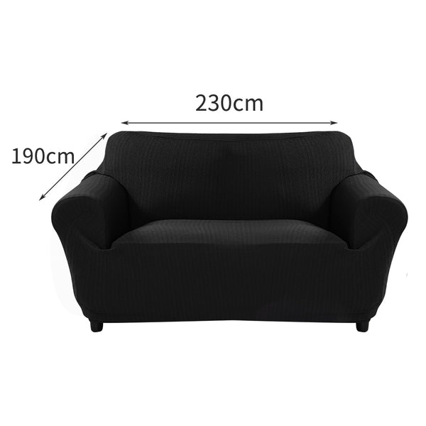 Slipcover Protector Couch Covers 3-Seater Black