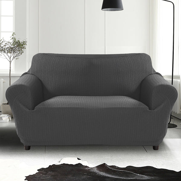 Slipcover Protector Couch Covers 3-Seater Dark Grey