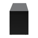 TV Cabinet Entertainment Unit Stand RGB LED Gloss Furniture Black 180CM