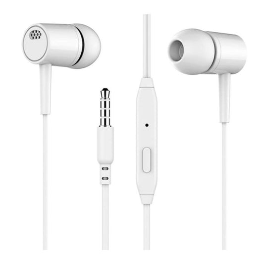 3.5mm In-ear Wired Earphone With Mic Earbuds Headset White